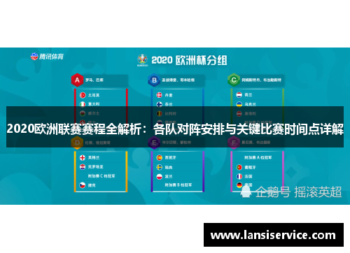 2020欧洲联赛赛程全解析：各队对阵安排与关键比赛时间点详解